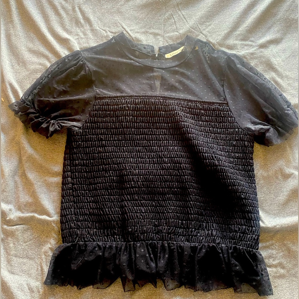 Black Ruffled Shirt
